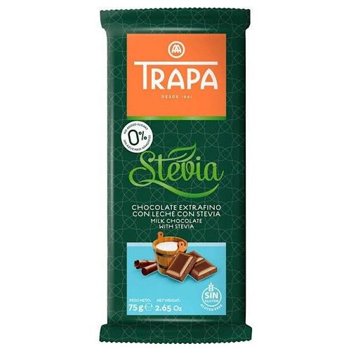 Trapa Stevia, mliječna čokolada, 75g