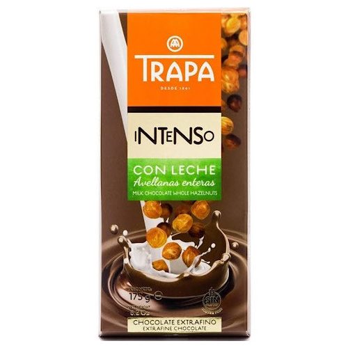 Trapa Intenso Leche Avellana 175g - Mliječna čokolada s cijelim lješnjacima