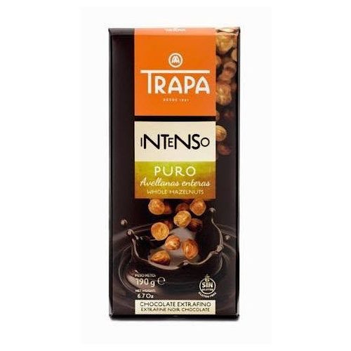 Trapa Intenso Noir 55% Avellana 190g - Tamna čokolada s 55% sadržajem kakaa i cijelim lješnjacima