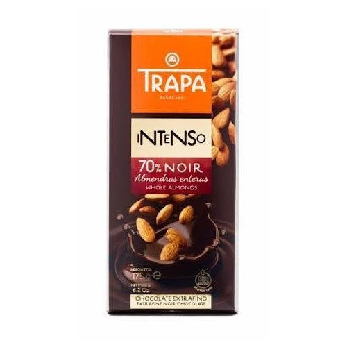 Trapa Intenso Noir 70% Almond 175g - Tamna čokolada sa 70% udjelom kakaa i bademima