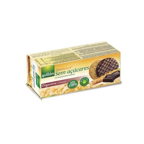 A Gullón Digestive Choco - čokoladno preliveno keksi smanjenog sadržaja šećera i sa mekinjama, 270g.