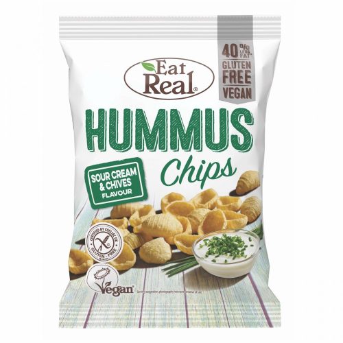 Eat Real Čips od humusa s okusom kiselog vrhnja i vlasca 45g