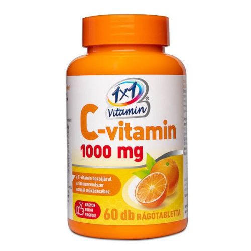 1x1 Vitamin Vitamin C 1000 mg  tablete za žvakanje s okusom naranče (60 db)