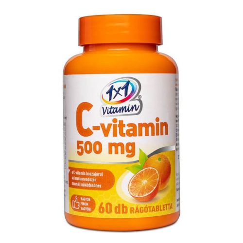 1x1 Vitaday Vitamin C 500 mg tablete za žvakanje s okusom naranče 60x