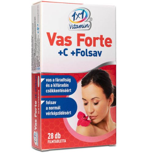 1x1 Vitamin Željezo Forte + C + Folna kiselina filmom obložene tablete dodatak prehrani 28 kom