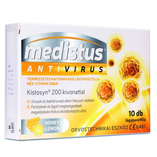 Medistus® Antivirus mekana pastila s okusom limuna i meda MEDICINSKI UREĐAJ CE 0481