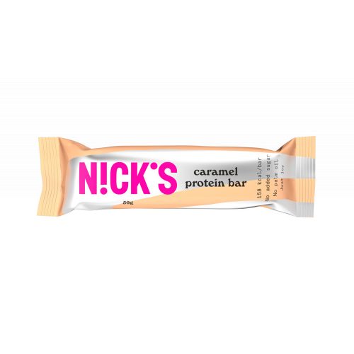 Nick-ova proteinska pločica s karamelom, 50 g