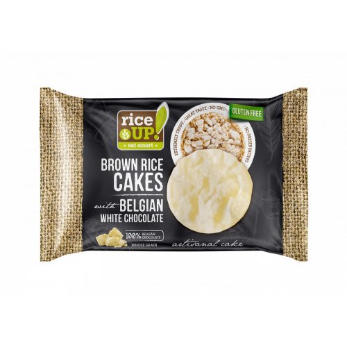 Rice Up, pahuljica od cijele smeđe riže, prelivena bijelom čokoladom, 30g.