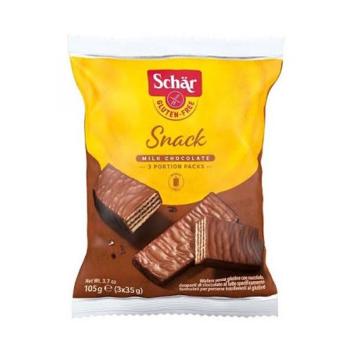 Schar snack, čokoladom obloženi, lješnjakom punjeni vafl, 105 g.