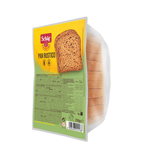 Schar Pan Rustico kruh, bez glutena, bez laktoze, 250g.