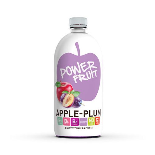 Power Fruit napitak s okusom jabuke i šljive, obogaćen B vitaminima i guaranom, 750 ml