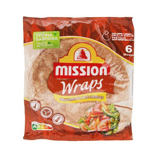 MISSION Wrap Cjelovita pšenica 25 cm, 370 g (6 kom/pak) 