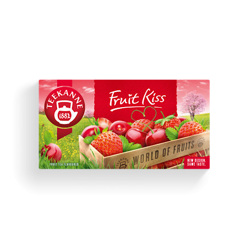 Teekanne, WOF Fruit kiss, čaj s okusom trešnje i jagode, 50g.