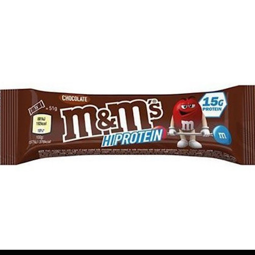 M&M's proteinska čokoladna pločica, čokoladni proteinski rezac, 51 g