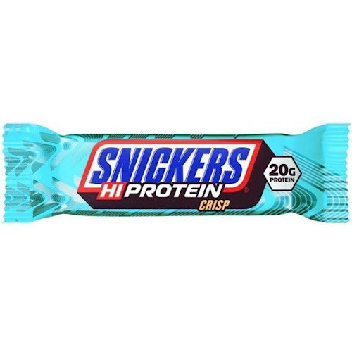 Snickers, s čokoladom obogaćena proteinska pločica s hrskavim slojem, 55g.